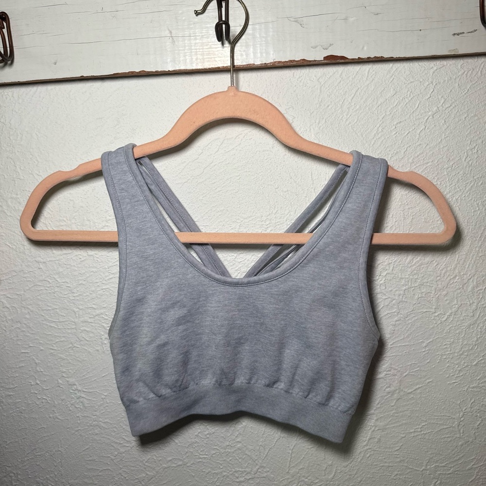 Light Gray Strappy Sports Bralette - Women Intimates